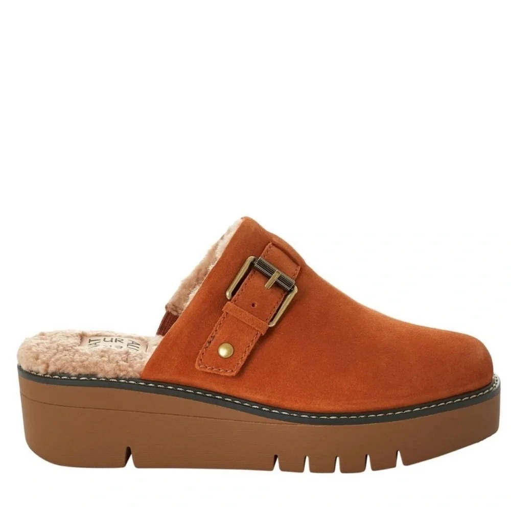 Naturalizer Golden Maple  Suede Slip-On Mules Sz 8 Like New - Picture 6 of 10